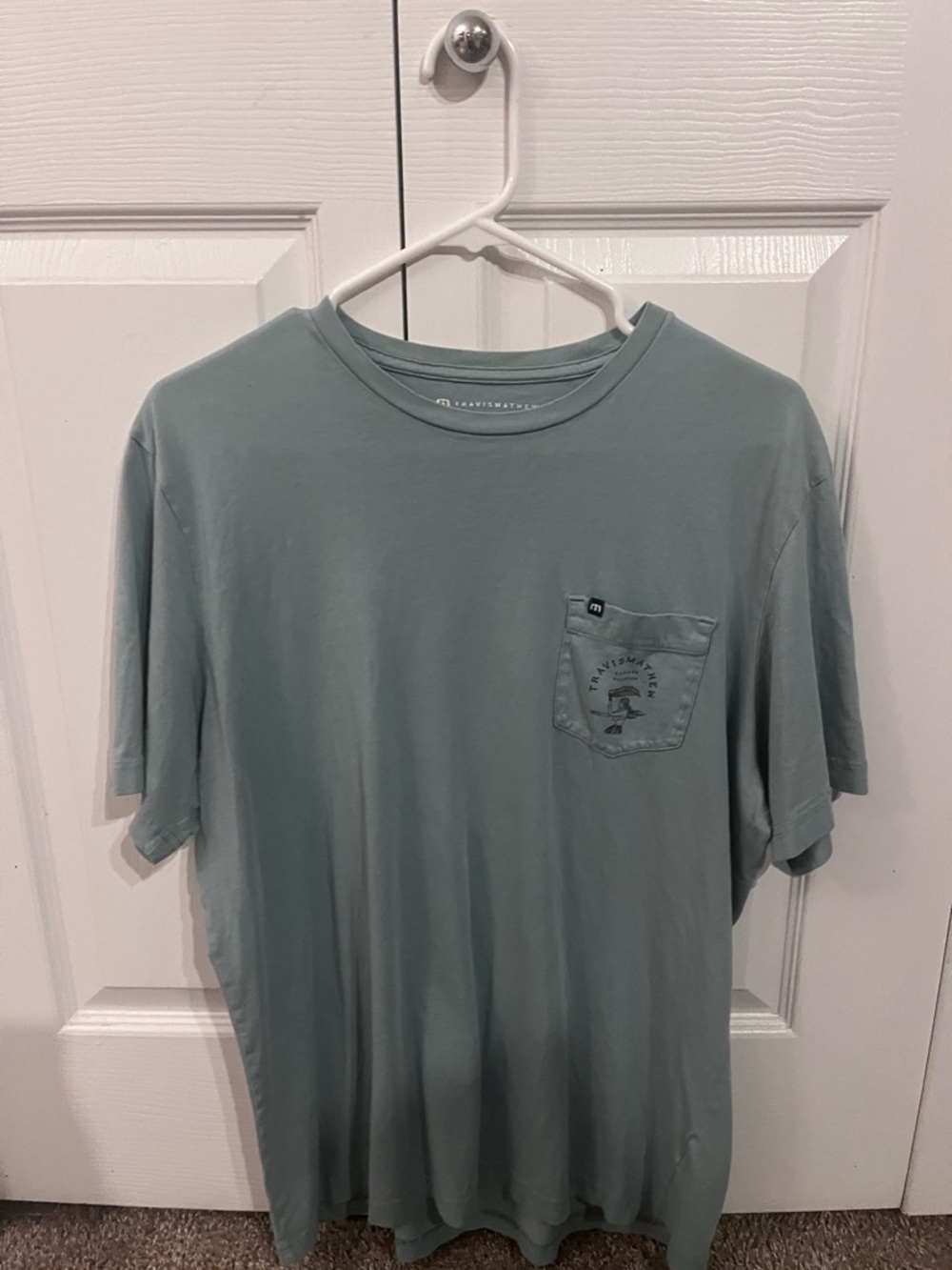 TravisMathew Men's Pocket Tee in Sage Green